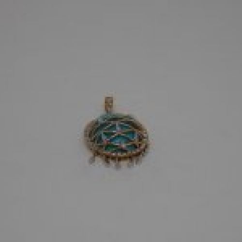alt:\"colgante oro de ley con turquesas y brillantes. www.santelmotienda.com\"
