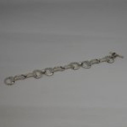 alt="pulsera estribos plata fabricada a mano"