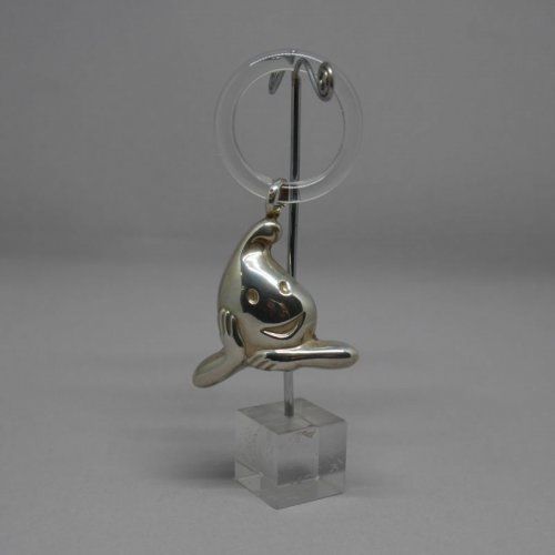 alt=\"sonajero bebé de plata de ley con forma de fantasma\"