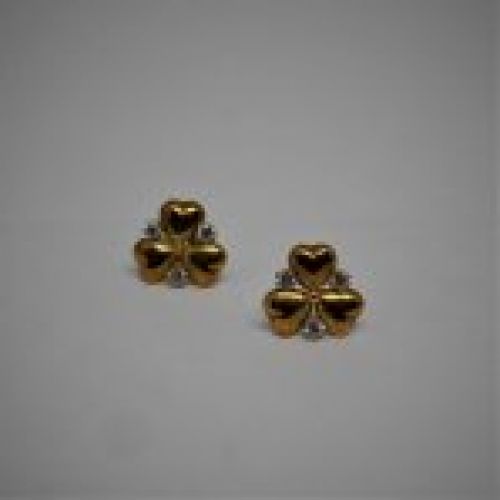 alt="pendientes niña mujer oro con corconitas"