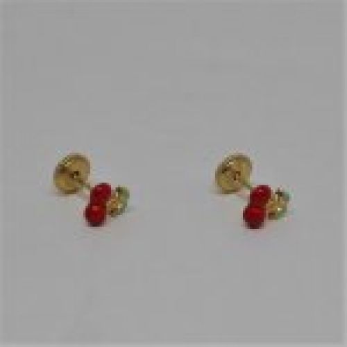 alt="pendientes niña de oro de ley 18 K