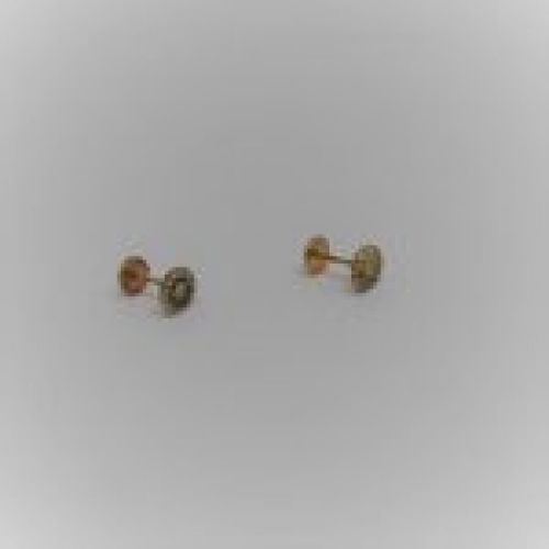 alt=\"pendientes niña de oro de ley 18 K. con circonitas\"