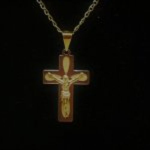 alt=\"Crucifijo de Oro Blanco y Oro de ley 18 K. jpg. www.santelmotienda.com\"