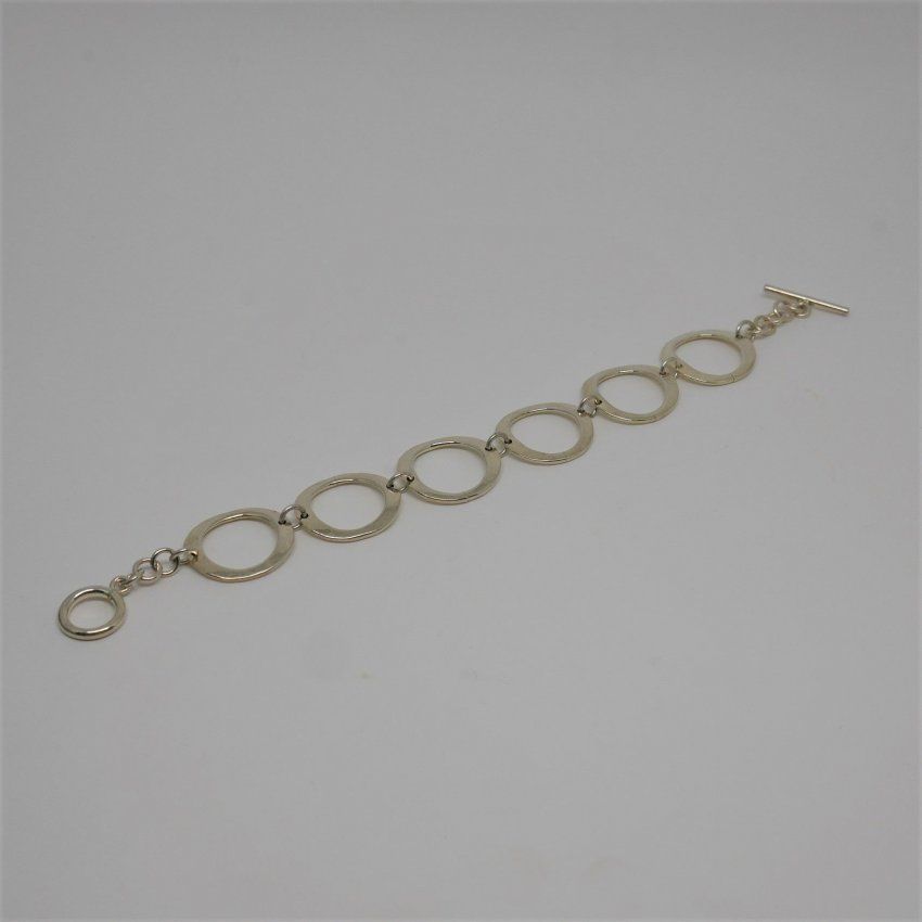 alt=\"Pulsera eslabones redondos Plata de ley 925 Mils.www.santelmotienda.com\"