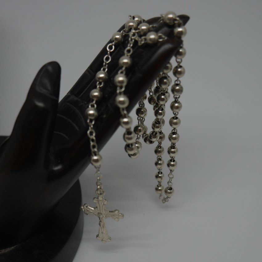 alt="Rosario de Plata de ley 925 Mils