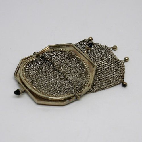 alt:\"monedero malla de plata antiguo. www.santelmotienda.com\"