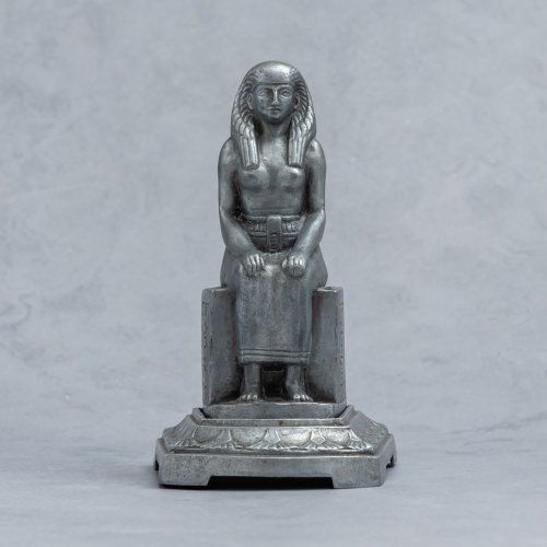 Alt=\"Figura esenciero mujer de metal egipcia para 4 varillas. www.santelmotienda.com\"