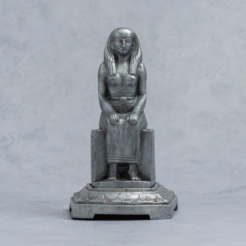 Alt=\"Figura esenciero mujer de metal egipcia para 4 varillas. www.santelmotienda.com\"