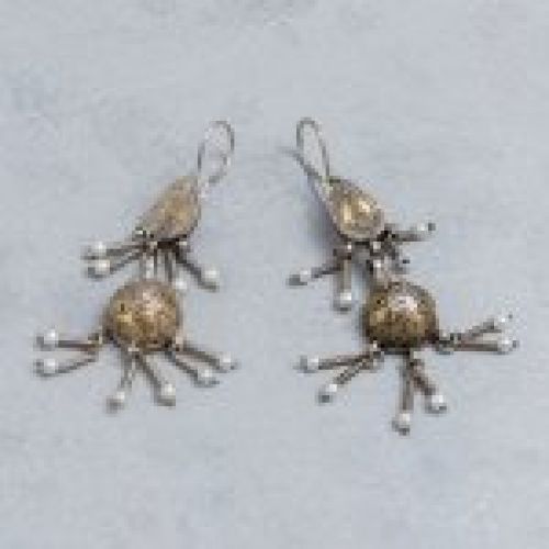 alt="Pendientes Afganos largos de Plata de ley 925 Mils
