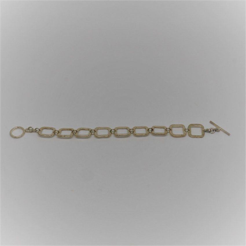 alt=\"Pulsera eslabonescuadrados plata de ley 925 Mils.www.santelmotienda.com\"
