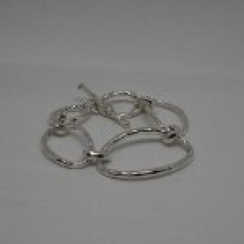 Pulsera eslabones grandes de plata de ley 925 Mils.