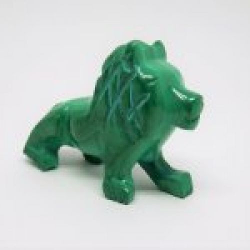 Alt="Miniatura leon de malaquita tallado a mano en la antigua republica del zaire