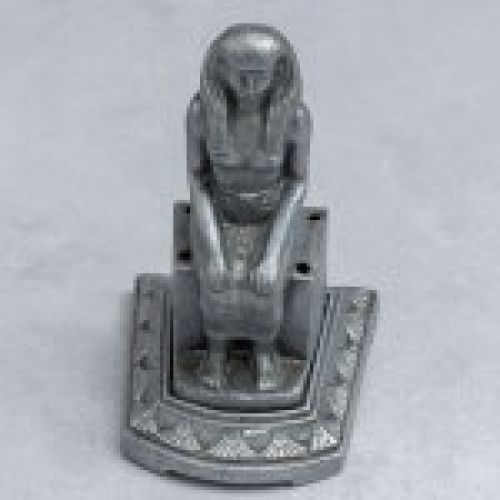 Alt=\"Figura esenciero mujer de metal egipcia para 4 varillas. www.santelmotienda.com\"