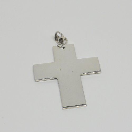 Colgante de plata 925 Mils. Cruz lisa