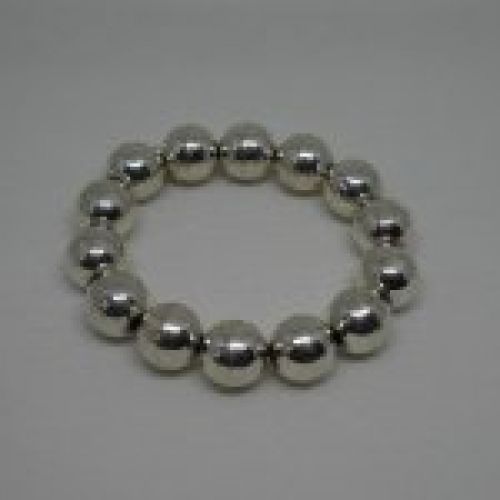 alt="Pulsera bolas de plata de ley 925 Mils