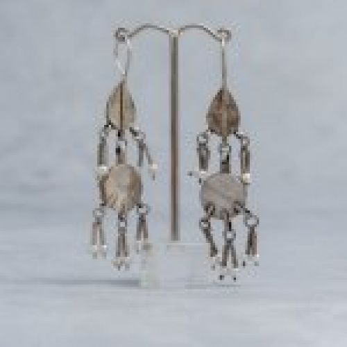 alt="Pendientes Afganos largos de Plata de ley 925 Mils