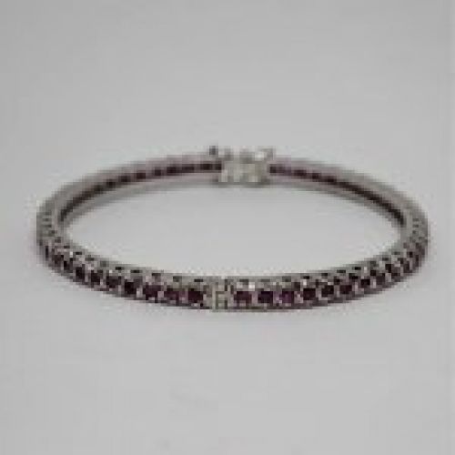 alt=\"pulsera de plata rodinada y rubies. www.santelmotienda.com\"