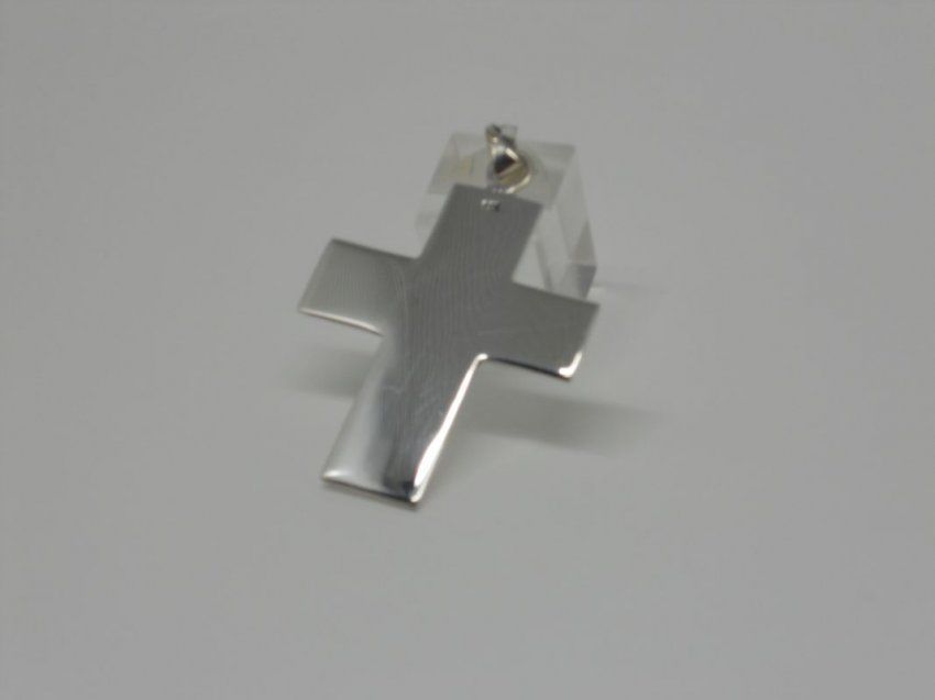 Colgante de plata 925 Mils. Cruz lisa