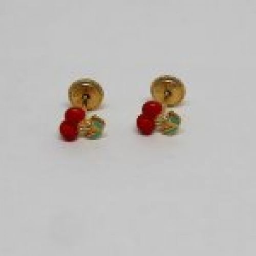 alt="pendientes niña de oro de ley 18 K