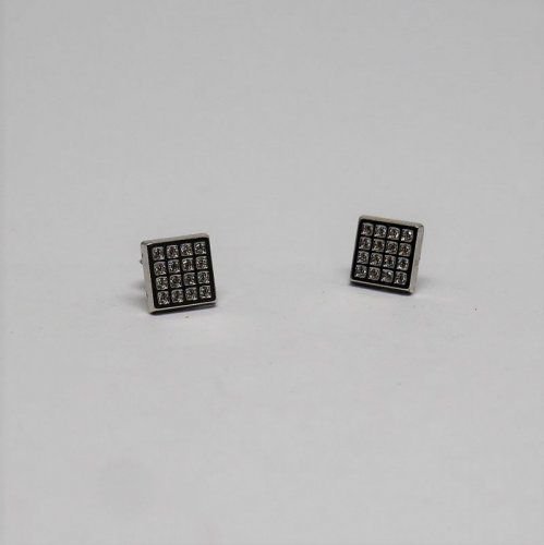 alt=\"pendientes oro blanco niña mujer cuadrados con circonitas\"