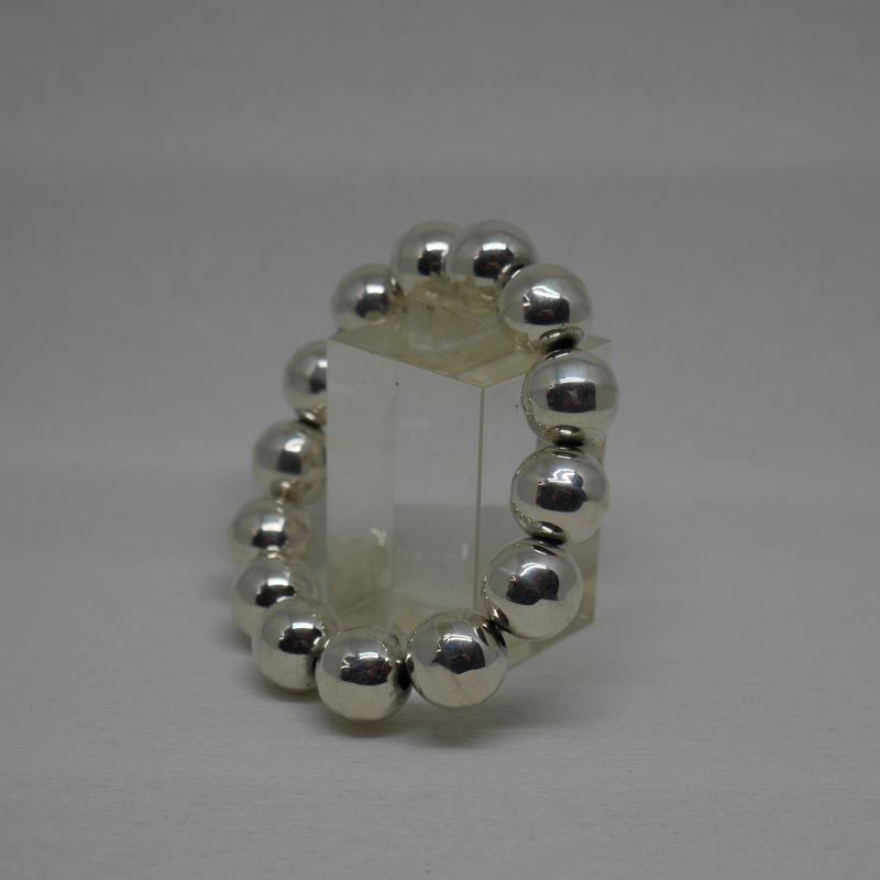 alt=\"Pulsera bolas de plata de ley 925 Mils.\"