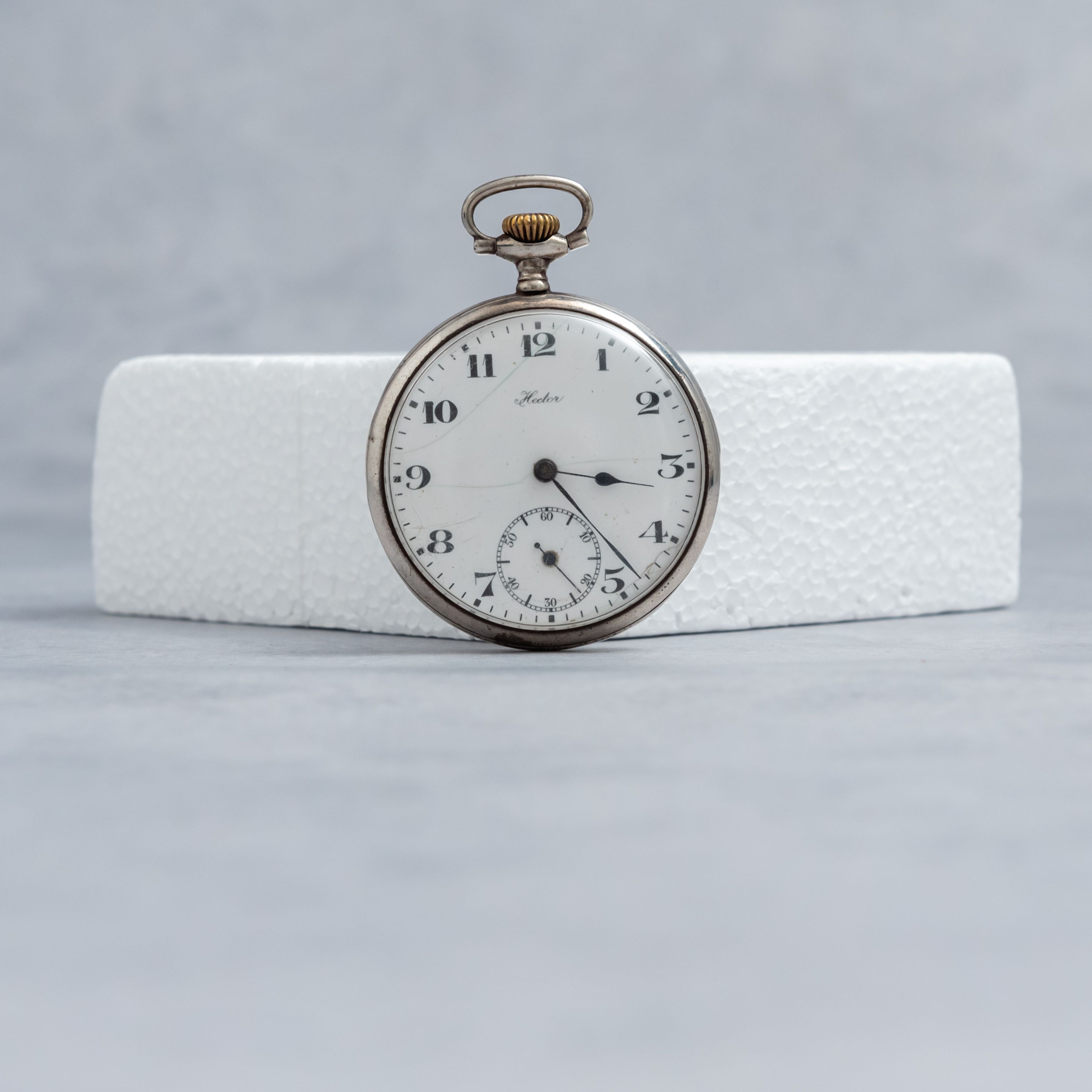 Reloj de bolsillo antiguo a cuerda de Plata de Ley 925 Mils.