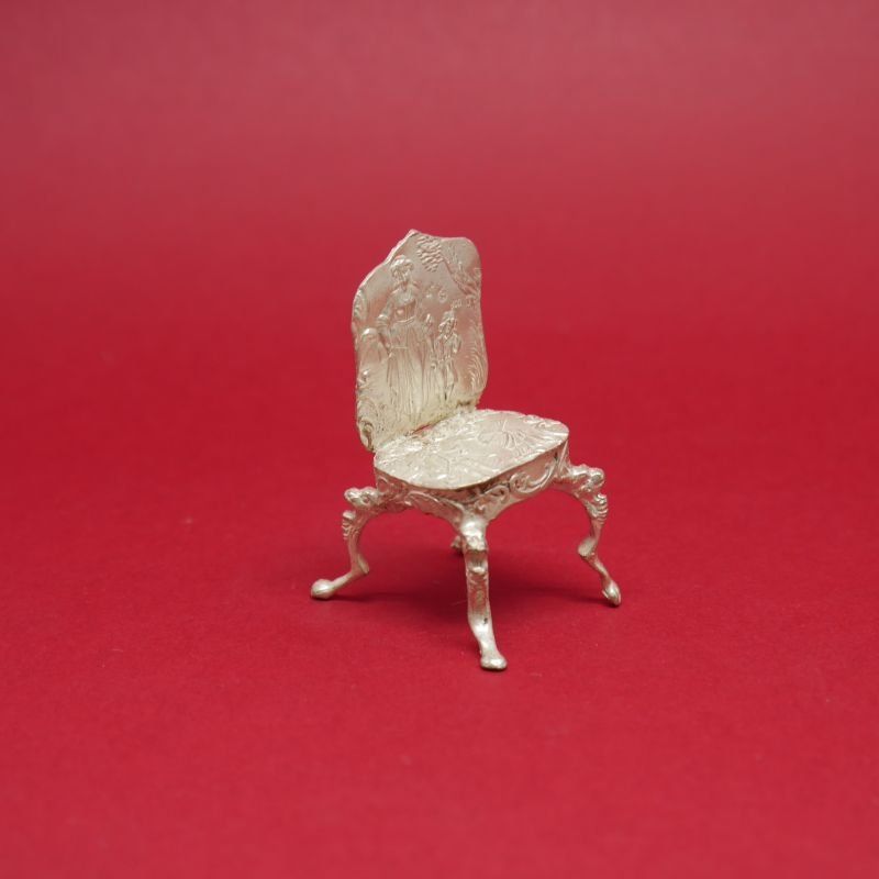 Silla miniatura de Plata de ley 925 Mils