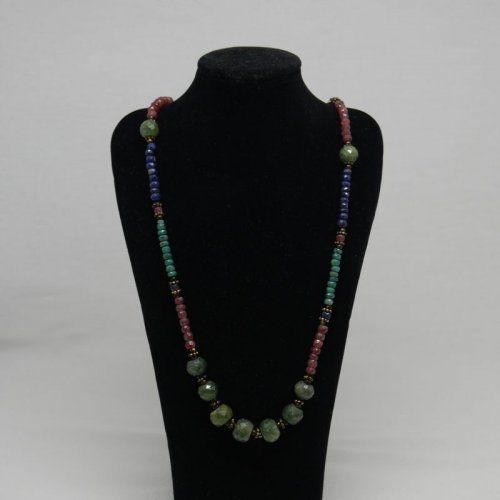 alt=\"collar gargantilla de plata dorada de ley 925 Mils. y piedras naturales\"