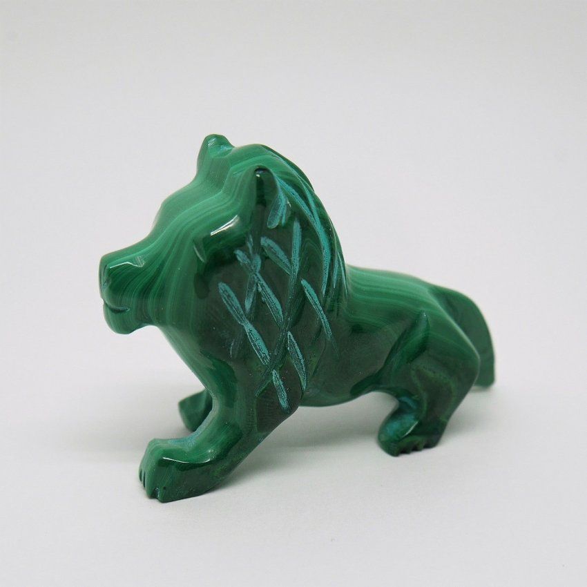 Alt="Miniatura leon de malaquita tallado a mano en la antigua republica del zaire