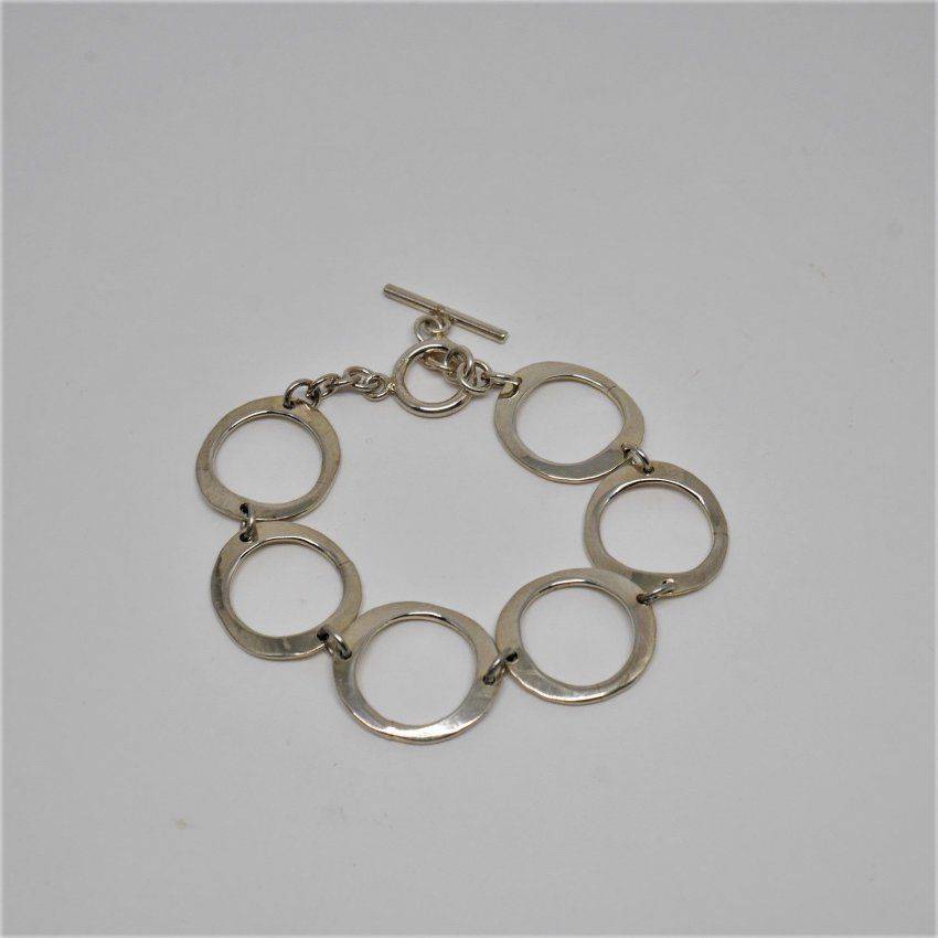 alt=\"Pulsera eslabones redondos Plata de ley 925 Mils.www.santelmotienda.com\"