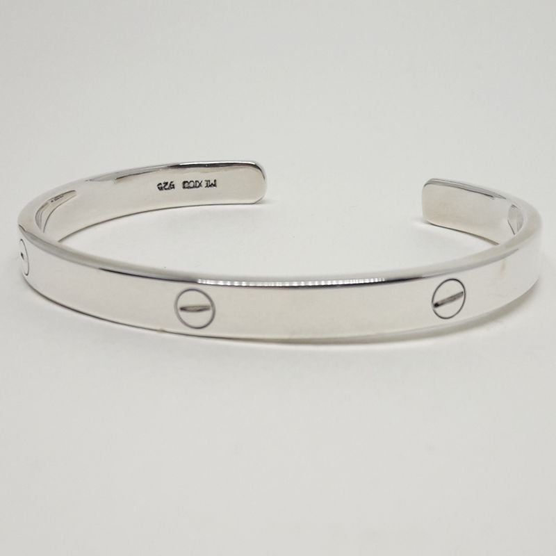 Pulsera brazalete de plata de ley, 925 Mils.