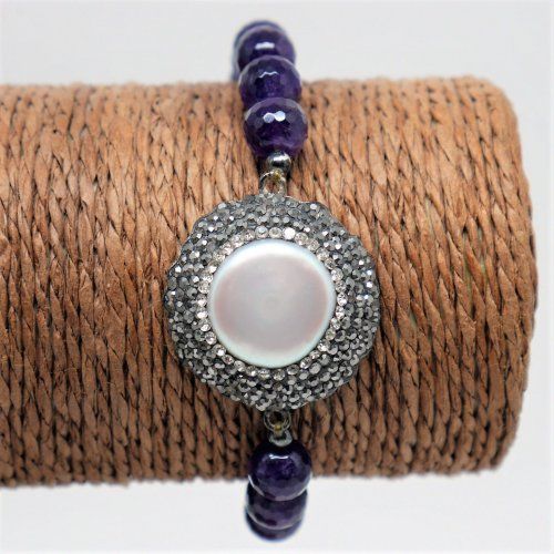 alt=\"pulsera de plata, amatistas, marcasitas y perlas agua dulce. www.santelmotienda.com\"