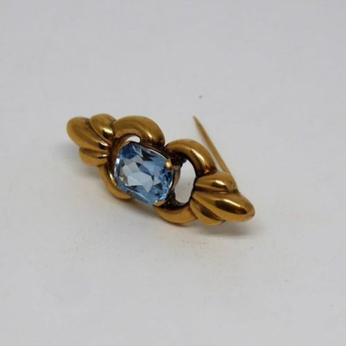 alt:\"broche antiguo oro de ley con topacio azul. www.santelmotienda.com\"