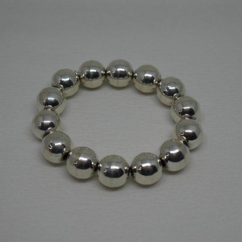 alt=\"Pulsera bolas de plata de ley 925 Mils.\"