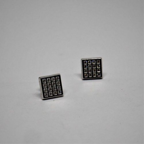 alt=\"pendientes oro blanco niña mujer cuadrados con circonitas\"
