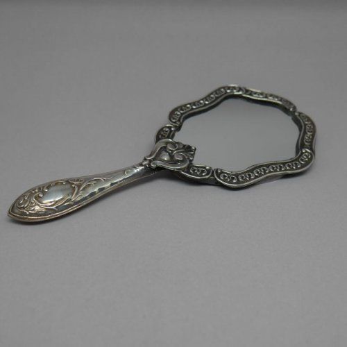 Espejo de mano de Plata de ley 925 Mils.