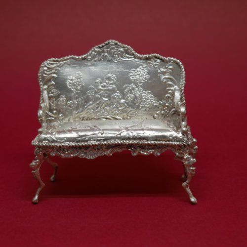 Sofá miniatura de Plata de ley 925 Mils.