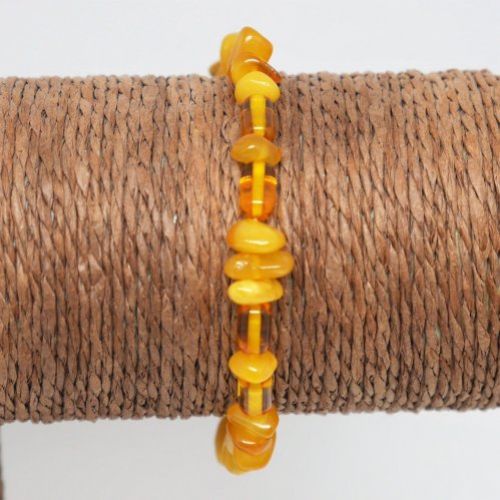 alt=\"pulsera de ambar elastica tonos amarillos. www.santelmotienda.com\"