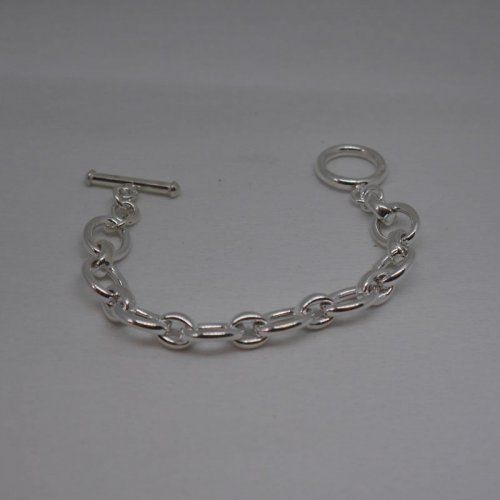 alt=\"Pulsera eslabones plata ley fabricada a mano\"