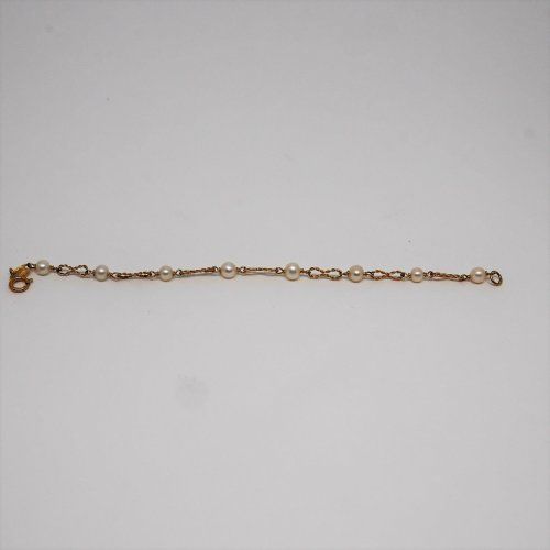 alt=\"Pulsera de niña de Oro de Ley 18 K. con Perlas cultivadas www.santelmotienda.com\"