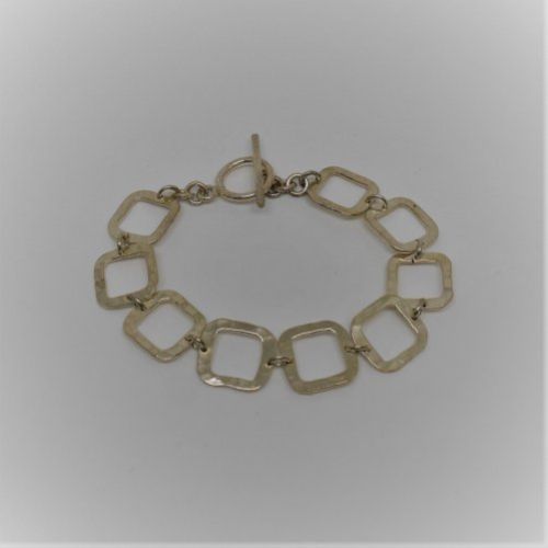 alt=\"Pulsera eslabonescuadrados plata de ley 925 Mils.www.santelmotienda.com\"