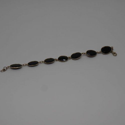 Pulsera de Plata de ley 925 Mils. con 7 Onix
