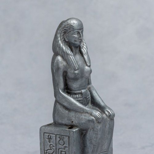 Alt=\"Figura esenciero mujer de metal egipcia para 4 varillas. www.santelmotienda.com\"