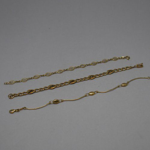 Pulseras de oro de ley 18 K