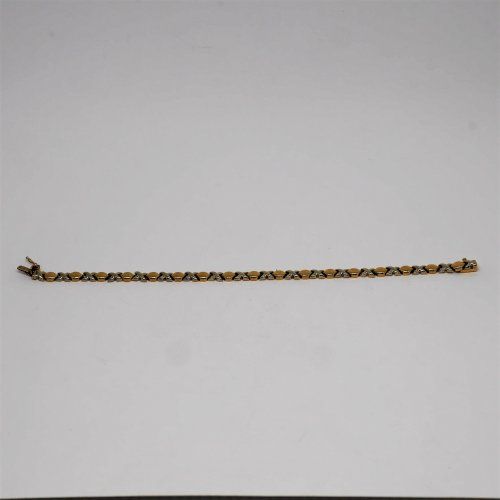 alt:\"pulsera oro de ley 18 k. blanco y amarillo. www.santelmotienda.com\"