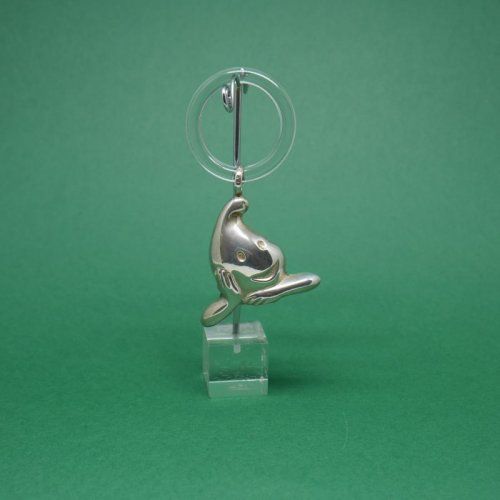 alt=\"sonajero bebé de plata de ley con forma de fantasma\"