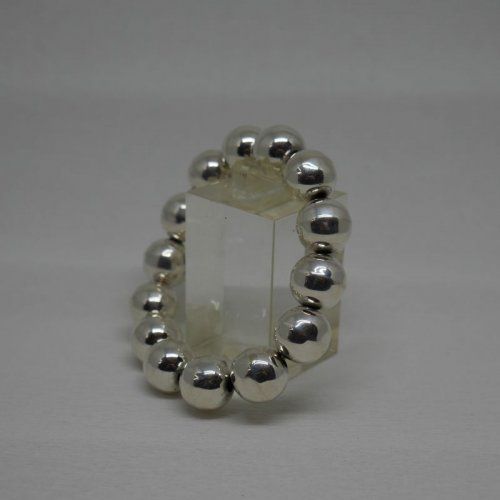 alt=\"Pulsera bolas de plata de ley 925 Mils.\"