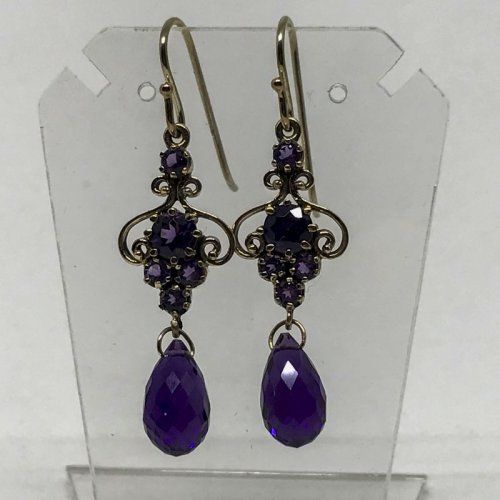 alt=\"pendientes oro amatistas\"