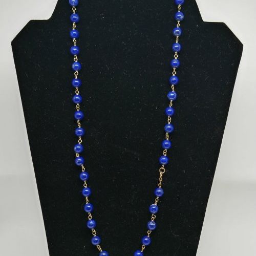 alt=\"Collar de Oro de ley 18 K. y Lapislazuli\"