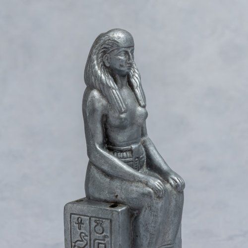 Alt="Figura esenciero mujer de metal egipcia para 4 varillas